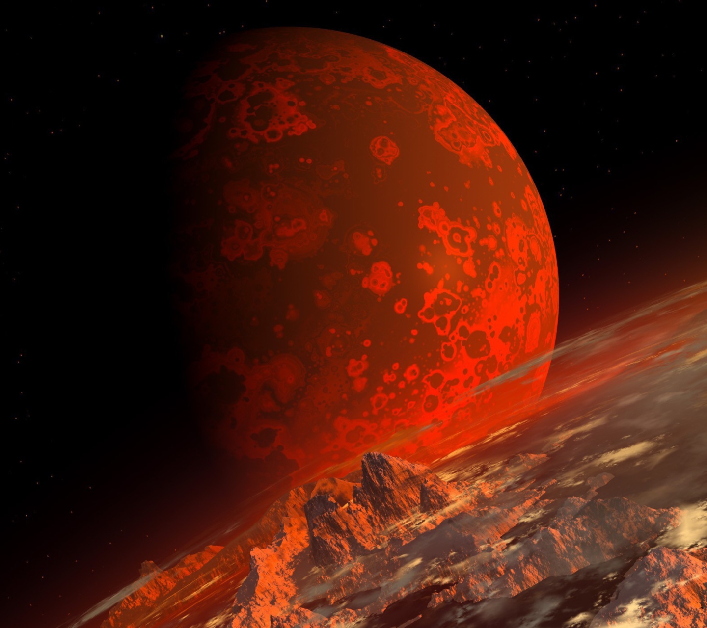 Red Planet wallpaper 1440x1280