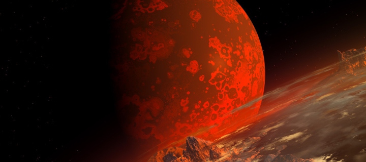 Fondo de pantalla Red Planet 720x320
