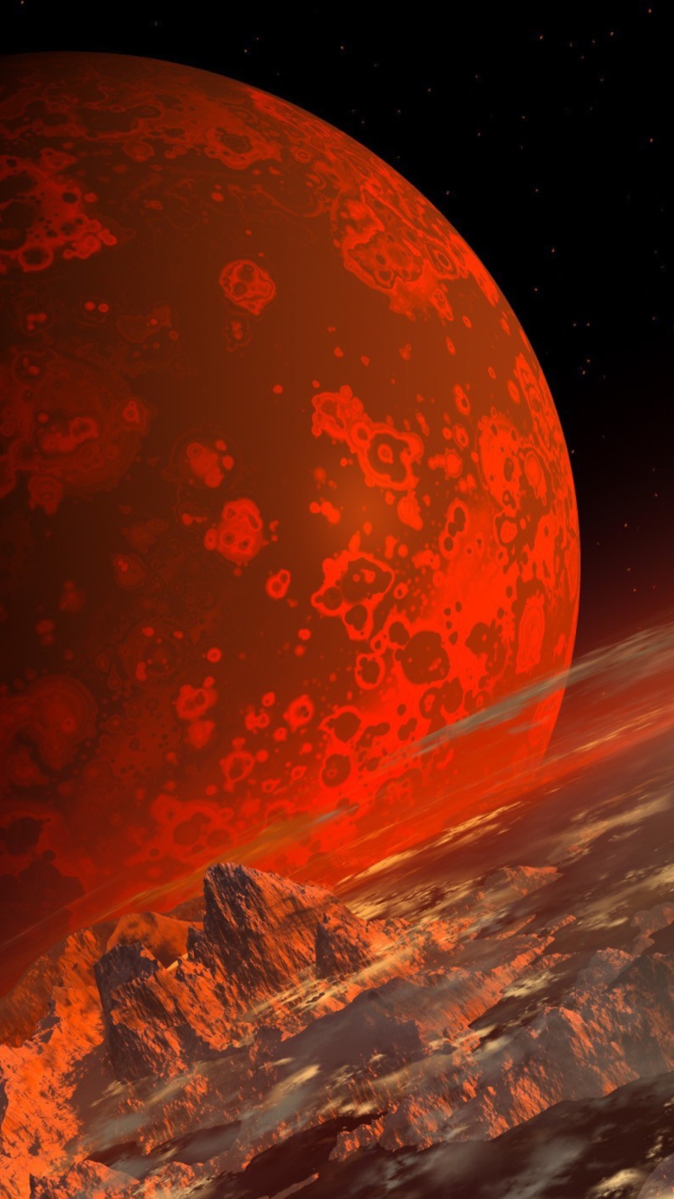 Das Red Planet Wallpaper 750x1334