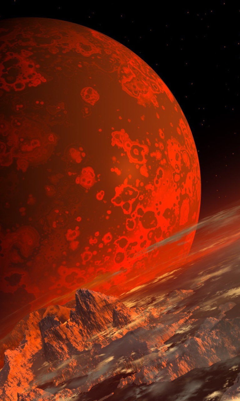 Das Red Planet Wallpaper 768x1280