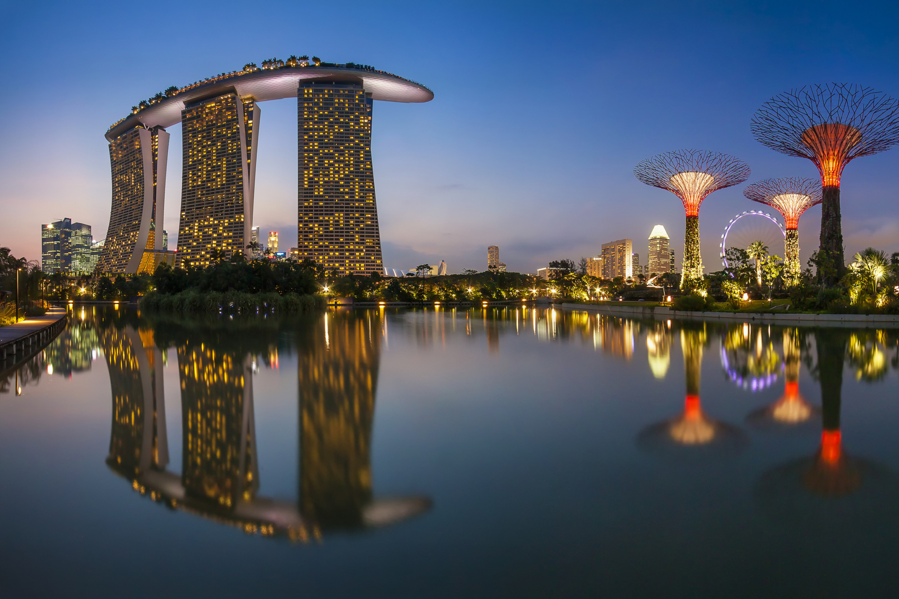 Singapore Marina Bay Sands Tower wallpaper 2880x1920