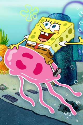Das Nickelodeon Spongebob Squarepants Wallpaper 320x480