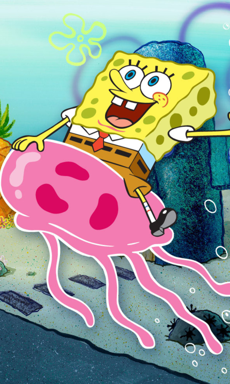 Das Nickelodeon Spongebob Squarepants Wallpaper 768x1280