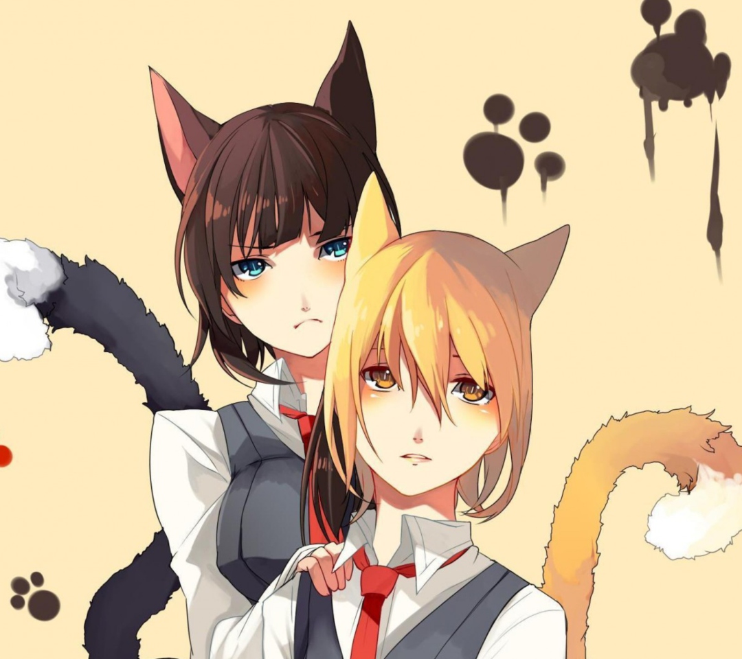 Обои Cat Girls 1080x960