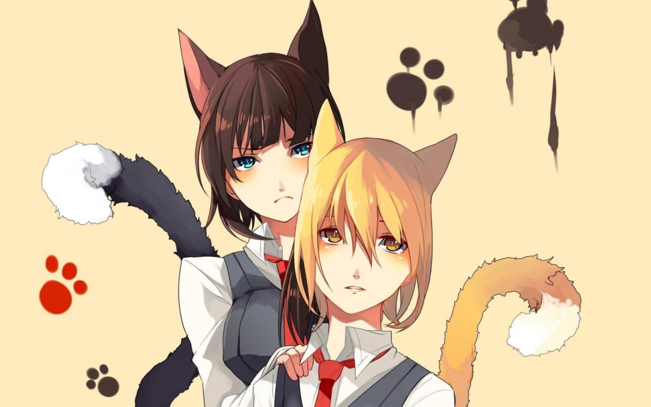 Обои Cat Girls 1280x800