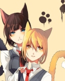 Fondo de pantalla Cat Girls 128x160