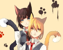 Das Cat Girls Wallpaper 220x176