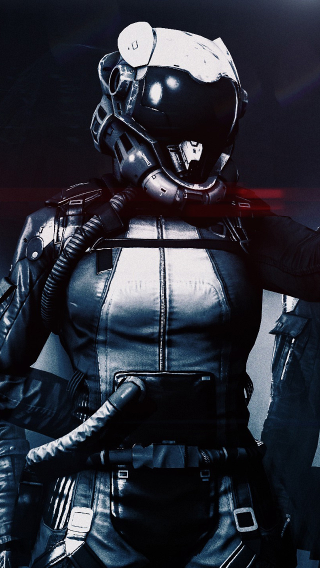 Fondo de pantalla Cyborgs in Helmets 640x1136