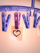 Fondo de pantalla Love Clothespin 132x176