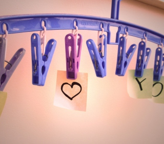 Love Clothespin Wallpaper for 128x128
