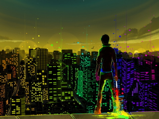 Big City Colorful Illustration screenshot #1 320x240