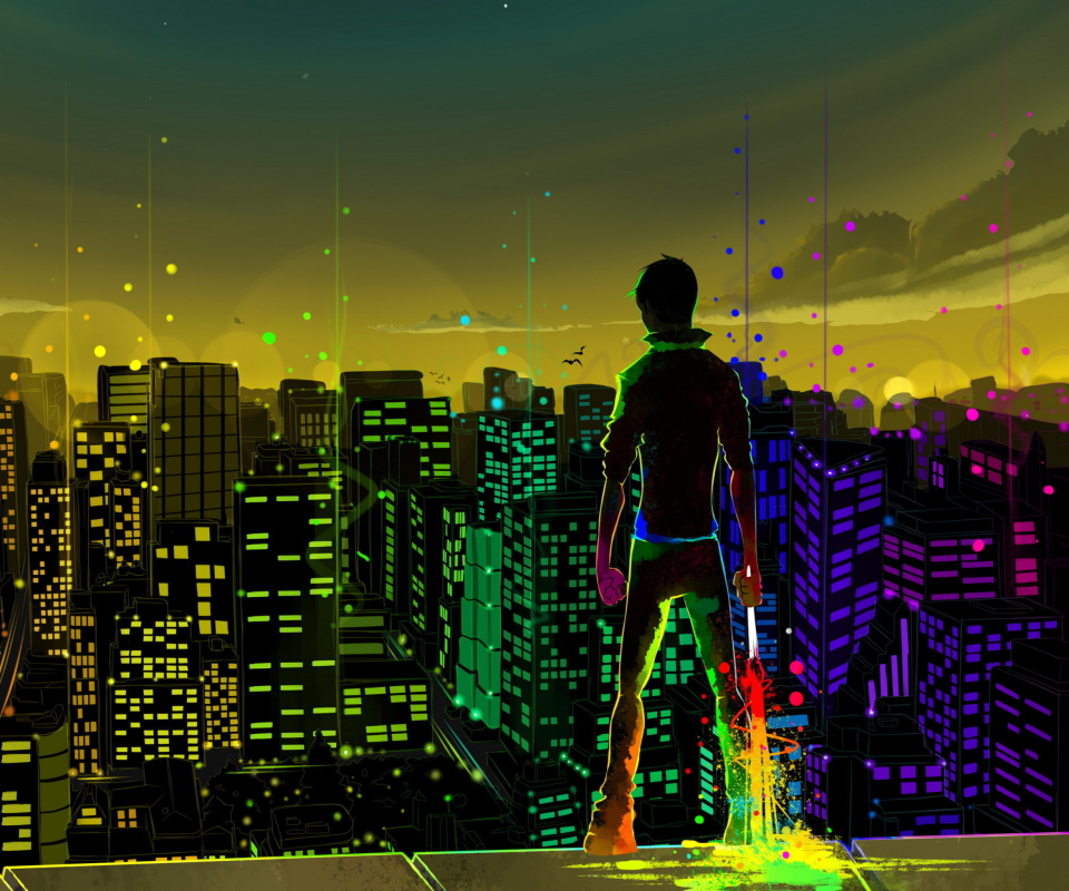 Big City Colorful Illustration screenshot #1 960x800