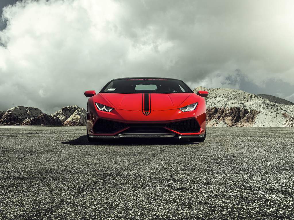Fondo de pantalla Lamborghini Huracan LP 610 4 Red 1024x768