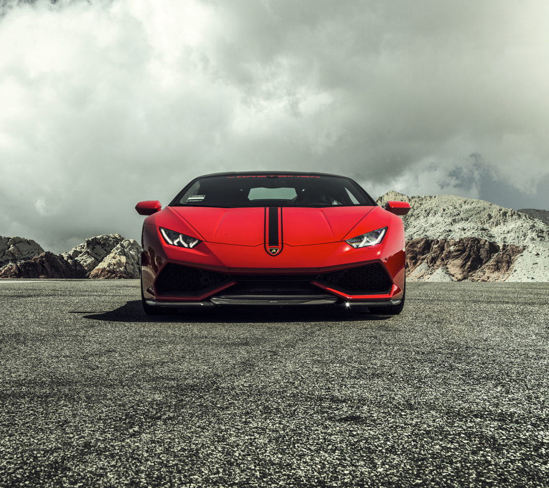 Fondo de pantalla Lamborghini Huracan LP 610 4 Red 1080x960