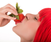 Das Strawberry Girl Wallpaper 176x144