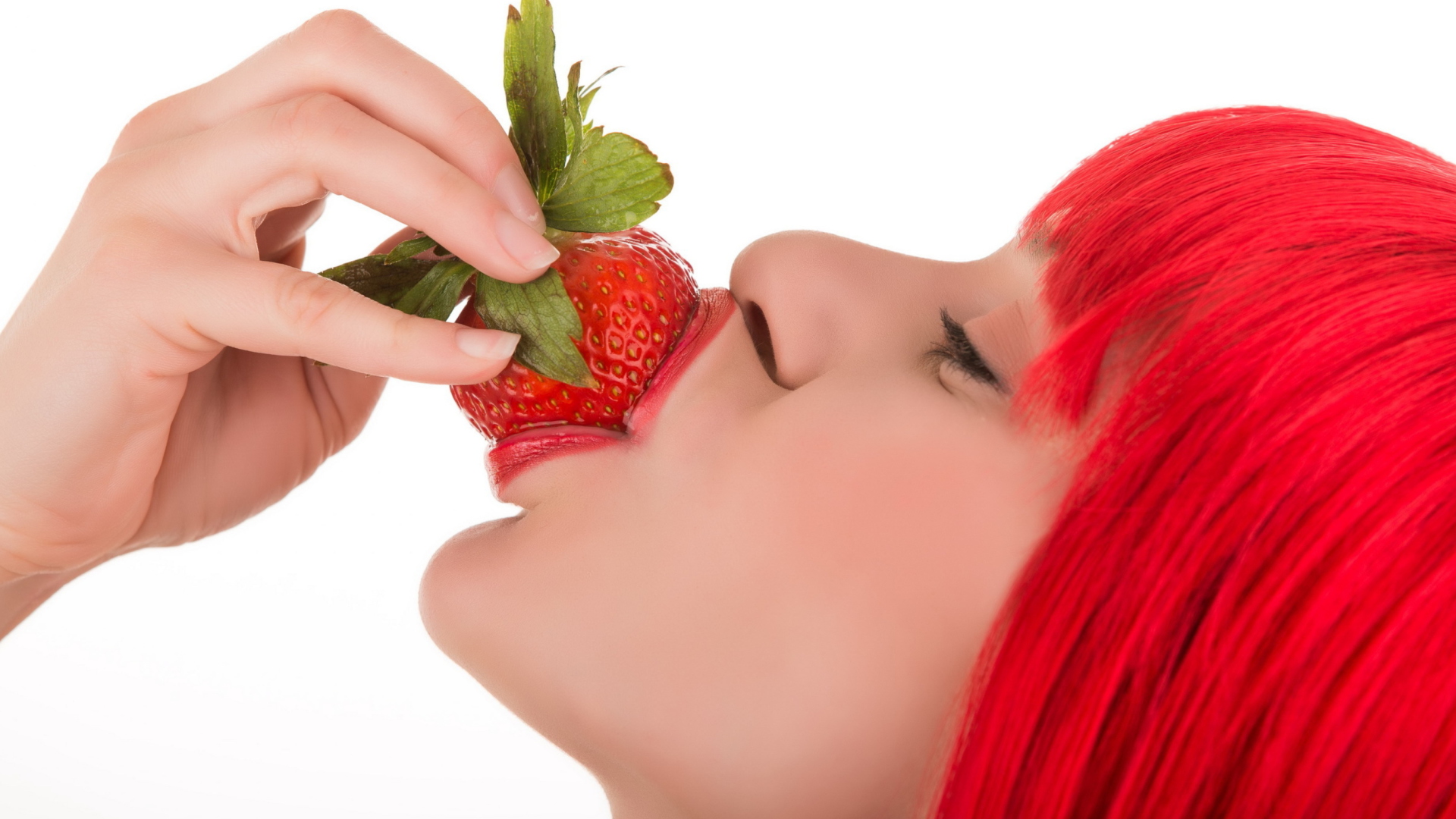 Fondo de pantalla Strawberry Girl 1920x1080