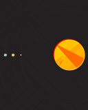 Solar System with Uranus wallpaper 128x160
