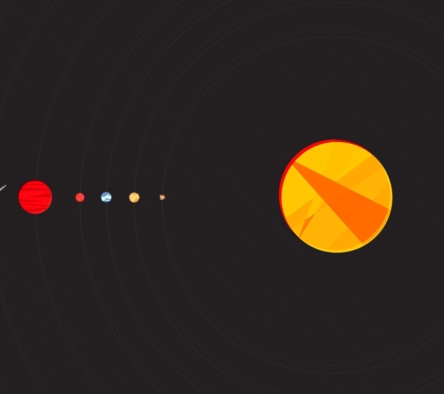 Обои Solar System with Uranus 1440x1280