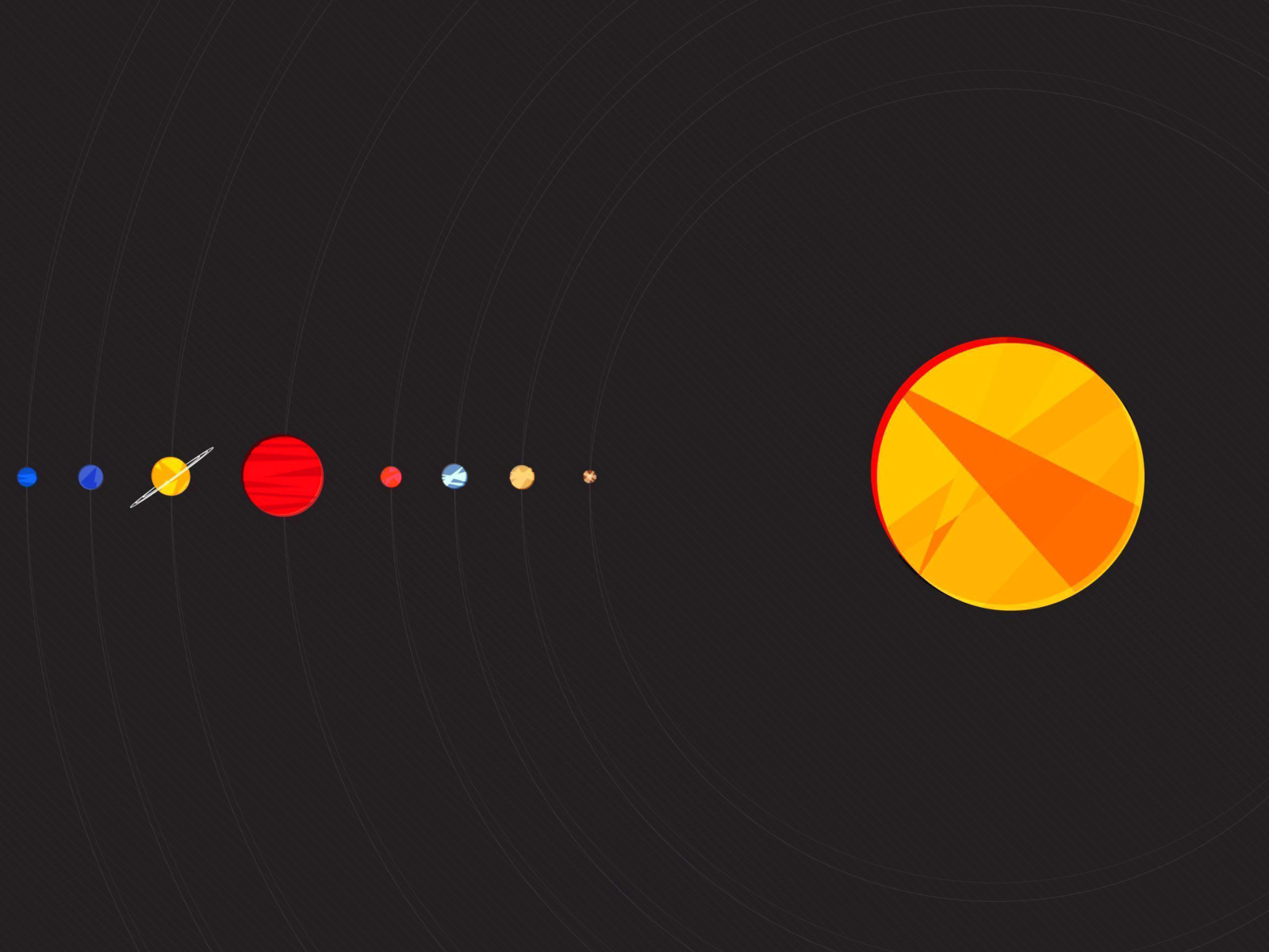 Обои Solar System with Uranus 1600x1200