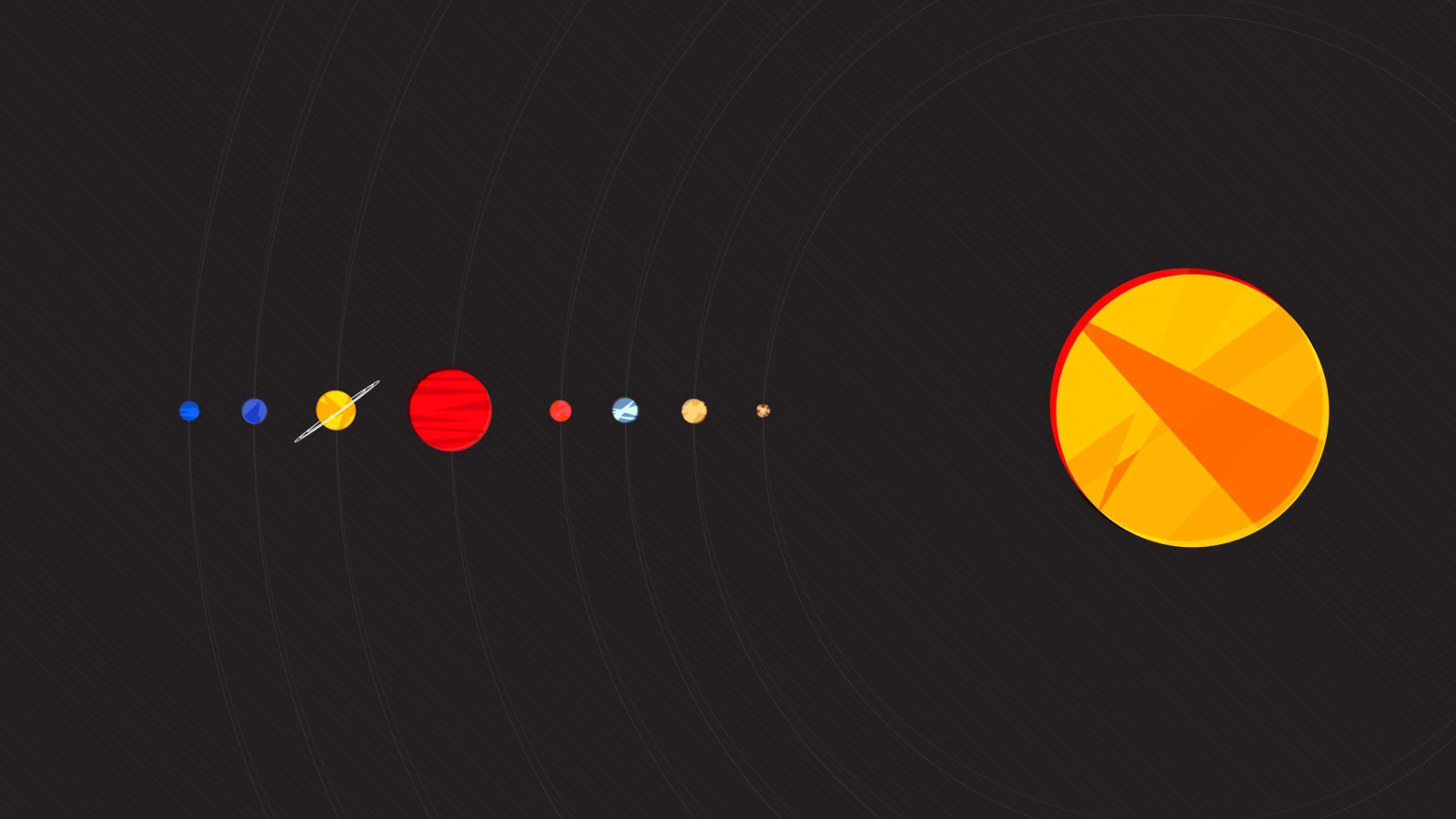 Обои Solar System with Uranus 1600x900