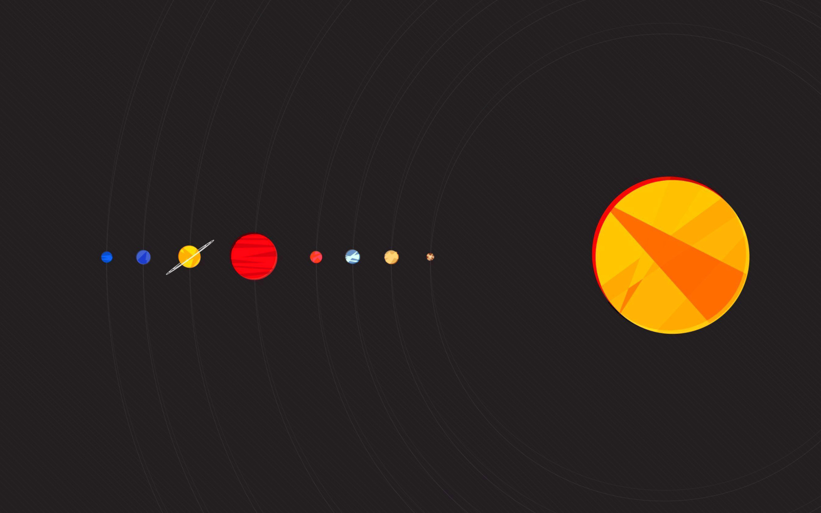 Fondo de pantalla Solar System with Uranus 1680x1050