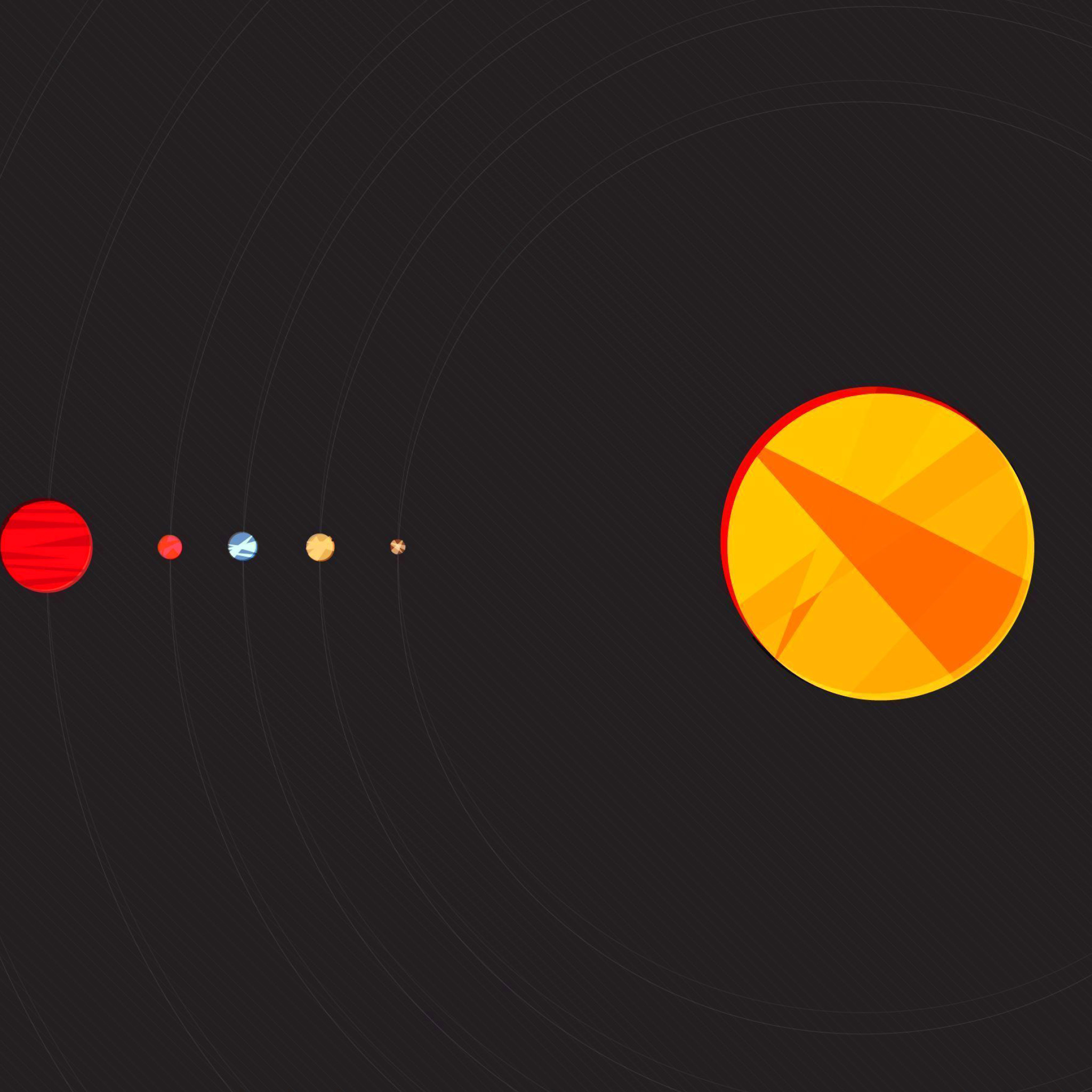 Обои Solar System with Uranus 2048x2048