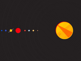 Обои Solar System with Uranus 320x240
