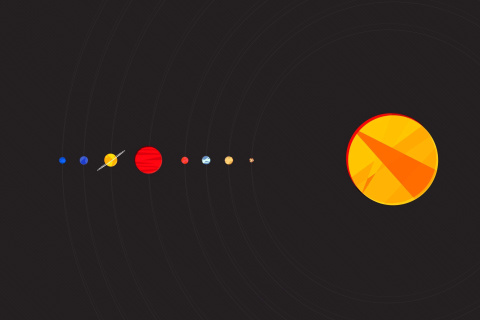 Обои Solar System with Uranus 480x320