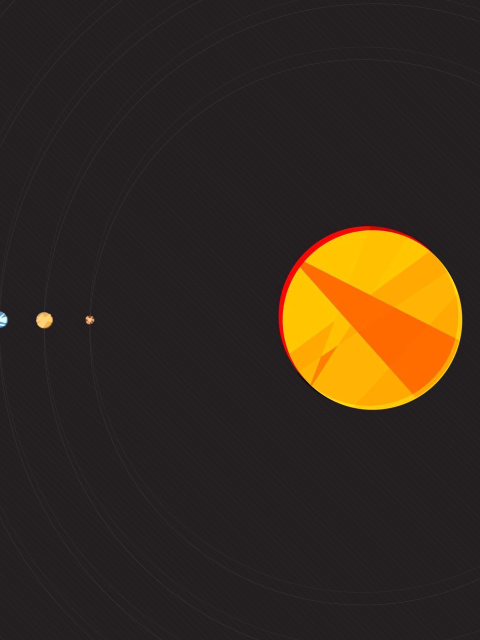 Обои Solar System with Uranus 480x640