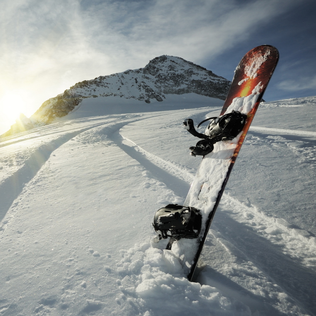 Das Snowboard Winter Sport Wallpaper 1024x1024