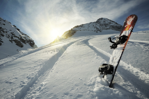 Fondo de pantalla Snowboard Winter Sport 480x320