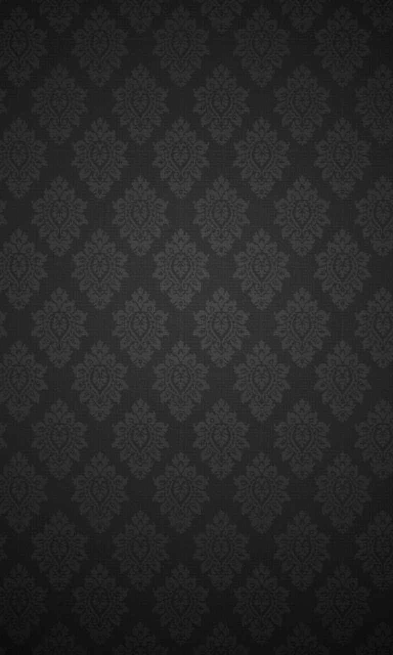 Das Black Baroque Pattern Wallpaper 768x1280