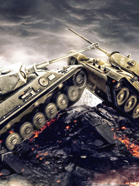 Fondo de pantalla World of Tanks - WOT 480x640