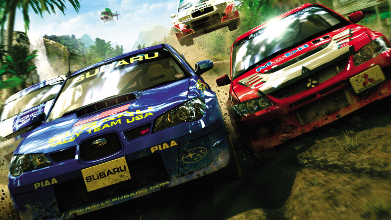 Jungle Race Dirt Cars Games wallpaper 1366x768