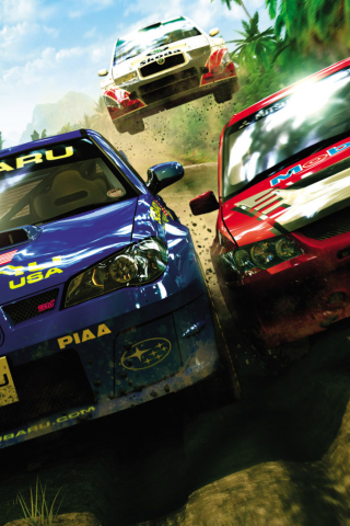 Обои Jungle Race Dirt Cars Games 320x480