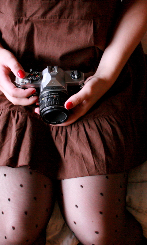 Das Camera Girl Wallpaper 480x800