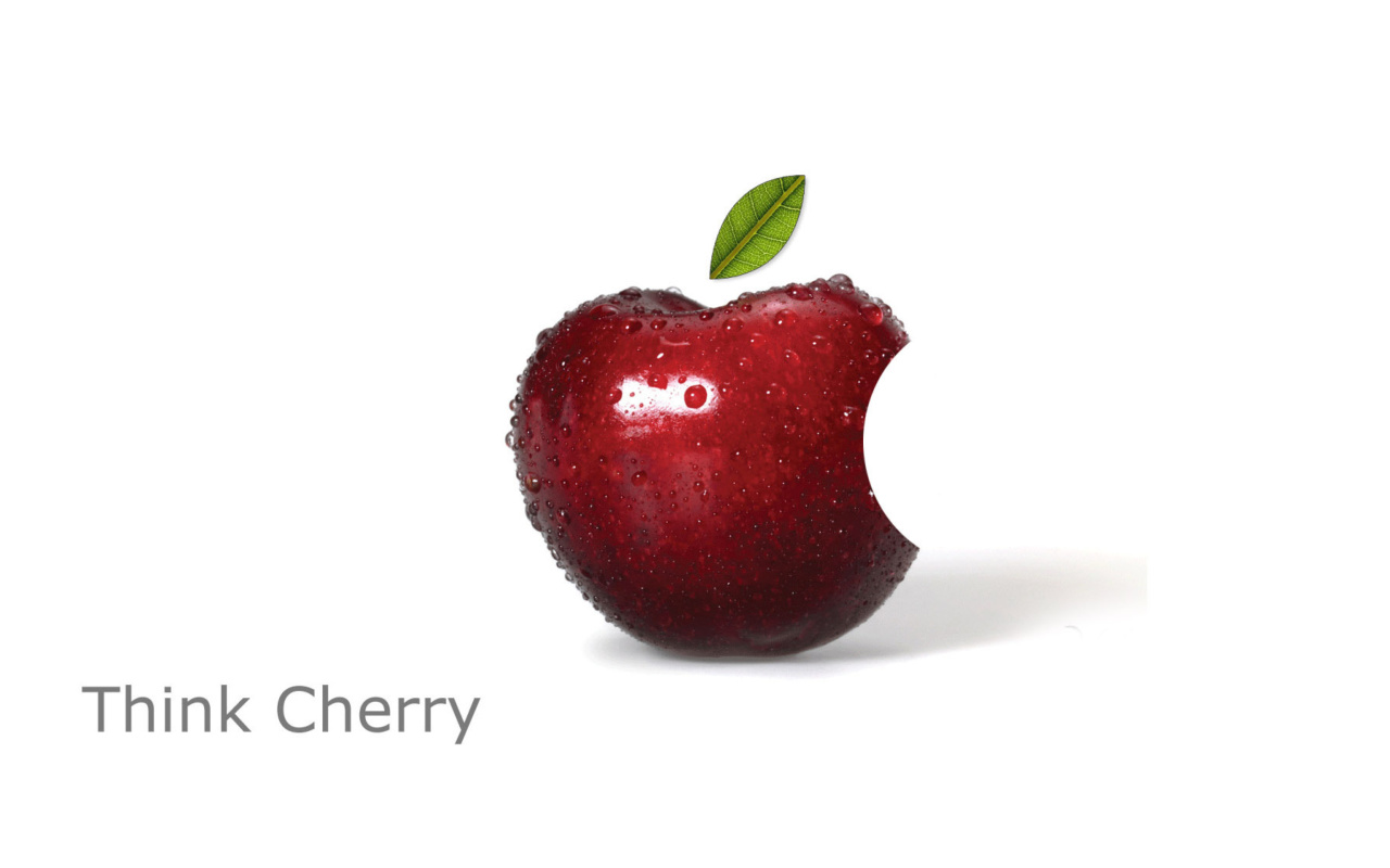 Apple Funny Logo wallpaper 1280x800