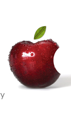 Apple Funny Logo wallpaper 240x400