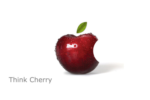 Apple Funny Logo wallpaper 480x320