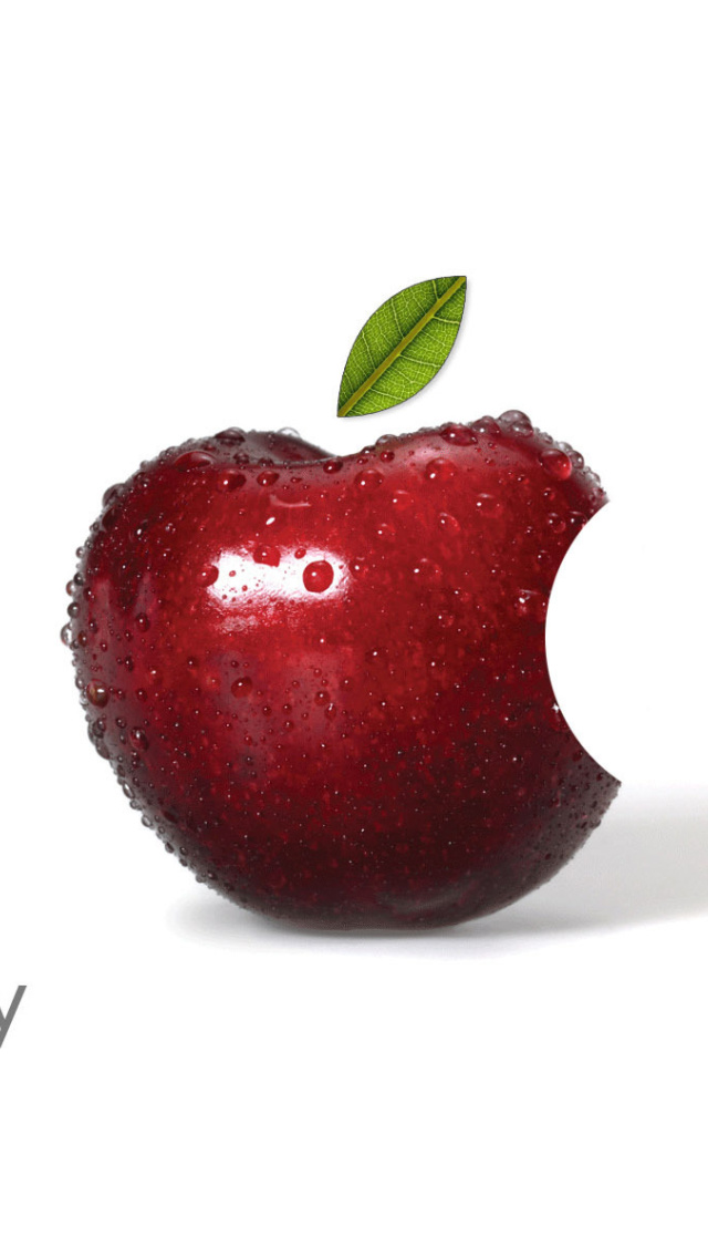 Apple Funny Logo wallpaper 640x1136