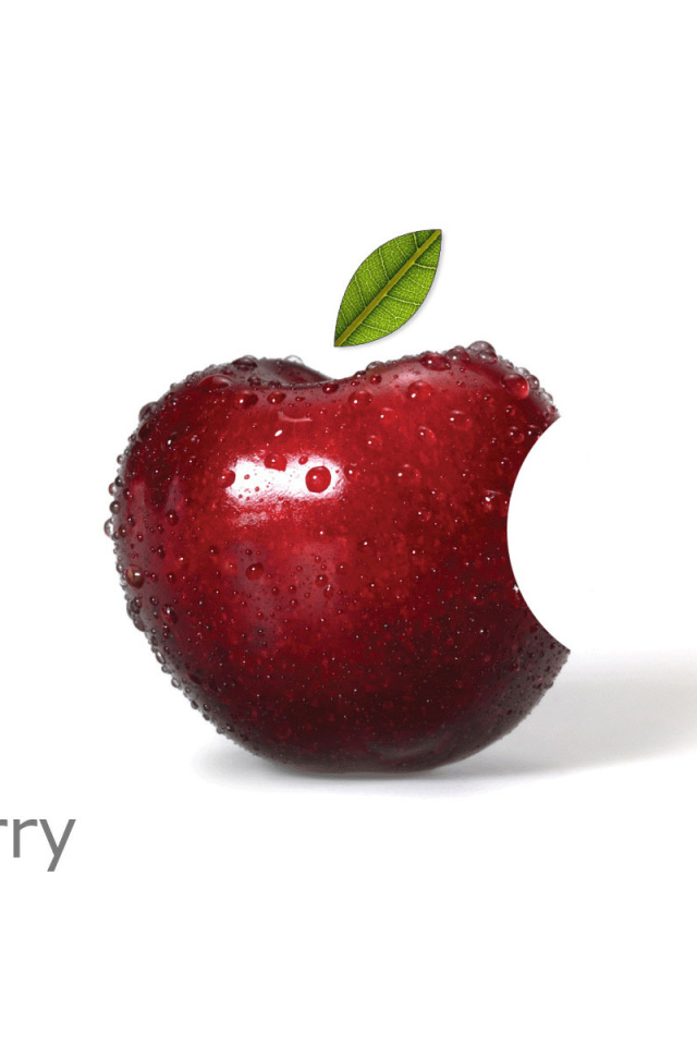 Apple Funny Logo wallpaper 640x960