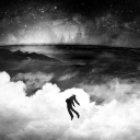 Das Flying Over Clouds In Dream Wallpaper 128x128