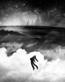 Das Flying Over Clouds In Dream Wallpaper 128x160