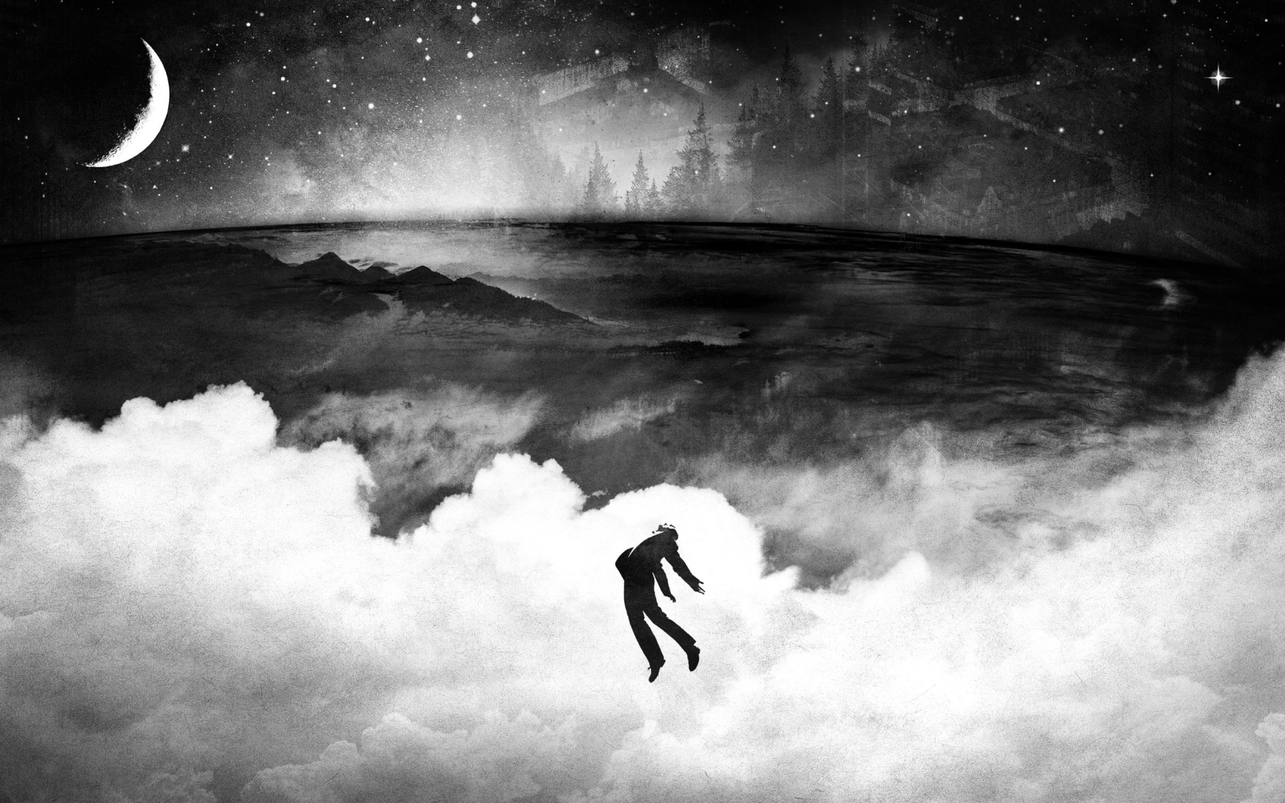 Обои Flying Over Clouds In Dream 2560x1600