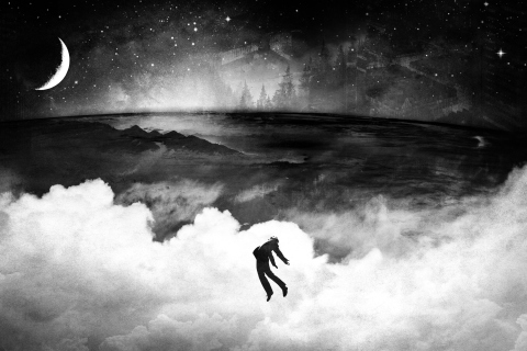 Das Flying Over Clouds In Dream Wallpaper 480x320