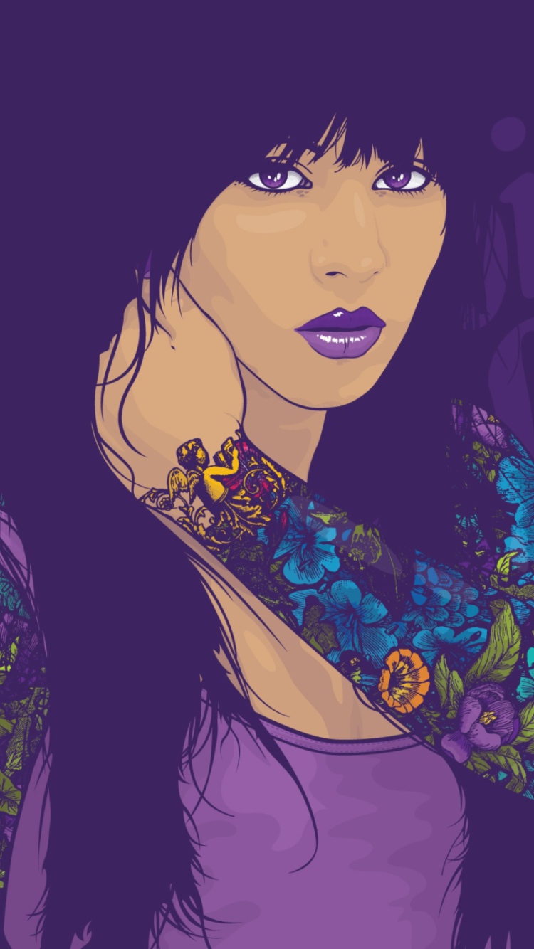 Flower Tattoo Girl screenshot #1 750x1334