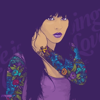 Flower Tattoo Girl - Fondos de pantalla gratis para 128x128