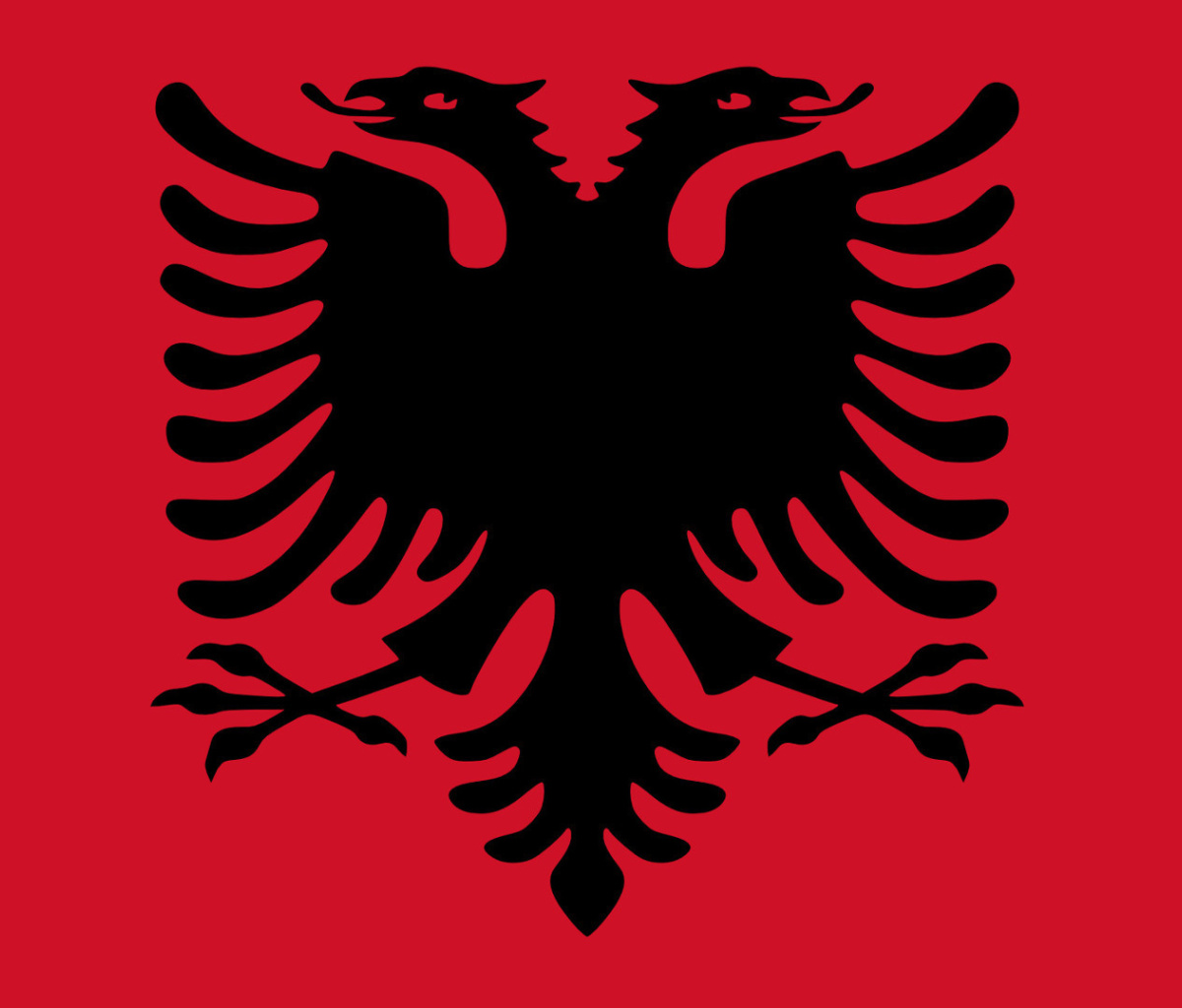Das Flag Of Albania Wallpaper 1200x1024