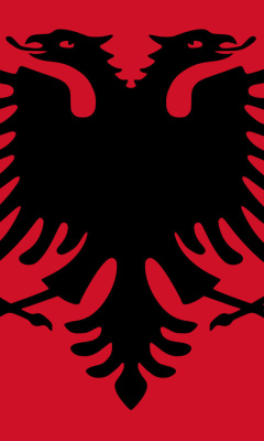 Das Flag Of Albania Wallpaper 240x400