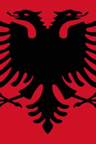 Das Flag Of Albania Wallpaper 320x480